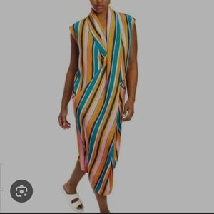 DUBGEE BY WHOOPI LIMITED EDITION STRIPE DRESS EUC SIZE XL